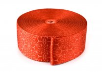 Gurtband 50 mm - Muster Rot - 10 Meter Rolle