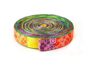 Gurtband 25 mm - Regenbogen - 10 Meter Rolle