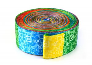 Gurtband 50 mm - Regenbogen - 10 Meter Rolle